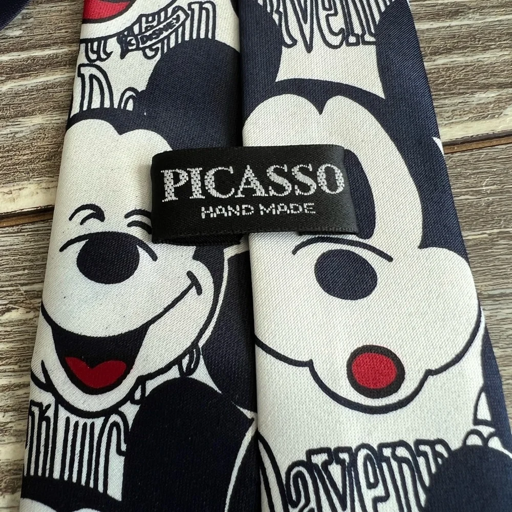 Picasso Mickey Mouse necktie men’s formal wear‎ tie business suit dressy cartoon